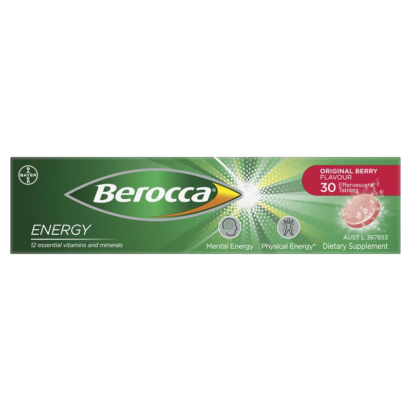 Berocca Energy Original Berry 30 Effervescent Tablets