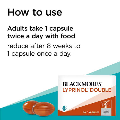 Blackmores Lyprinol Double Inflammation Relief 30 viên nang 
