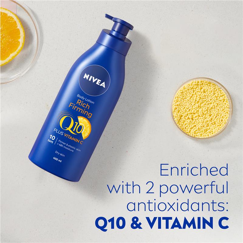 妮维雅身体紧致乳液 Q10 加维生素 C 干性皮肤 400ml 