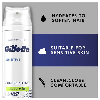 Bọt cạo râu Gillette Sensitive Skin Soothing 245g 
