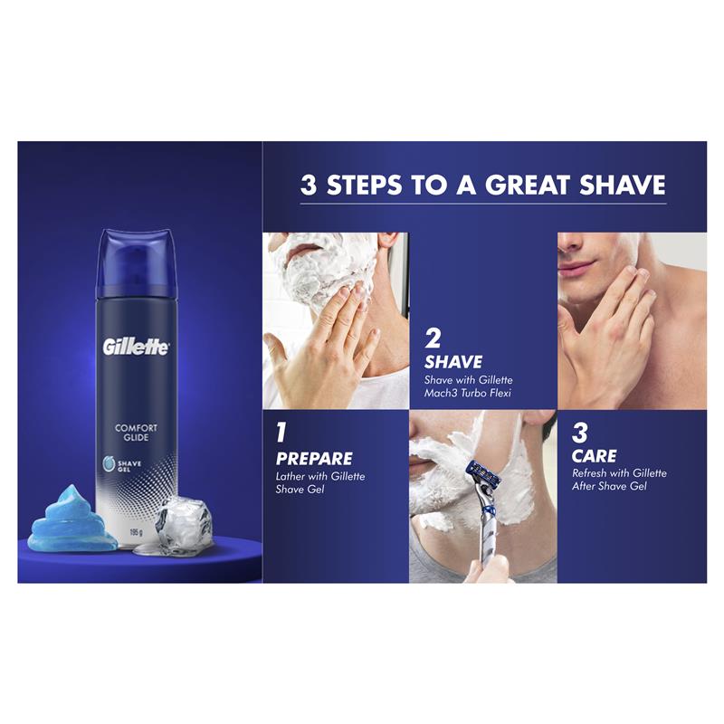 Gel cạo râu Gillette Comfort Glide 195g 