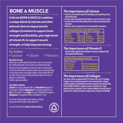 Caltrate Bone and Muscle 100 Tablets