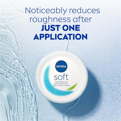 NIVEA Soft Moisturiser Cream Face Body Hands 200ml