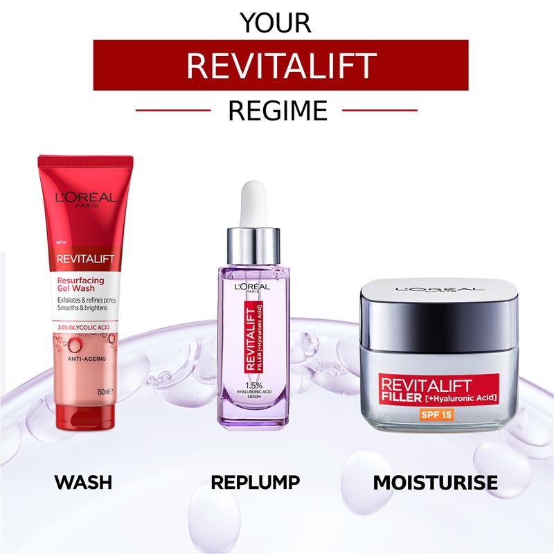 L'Oreal Paris Revitalift Resurfacing Glycolic Acid Gel Wash 150ml