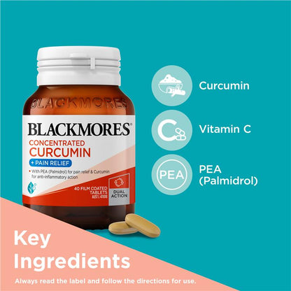 Blackmores Concentrated Curcumin + Pain Relief 40 Tablets