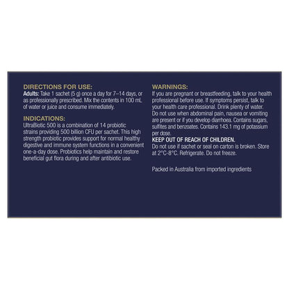 Bioceuticals UltraBiotic 500 14袋装 冰箱包装