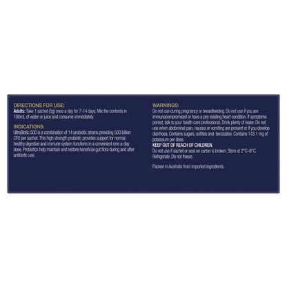 Bioceuticals UltraBiotic 500 7 Sachets Fridge Line