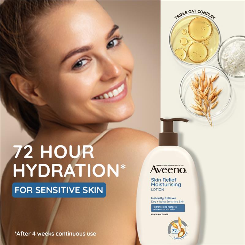 Sữa tắm dưỡng ẩm không mùi Aveeno Skin Relief 1L 
