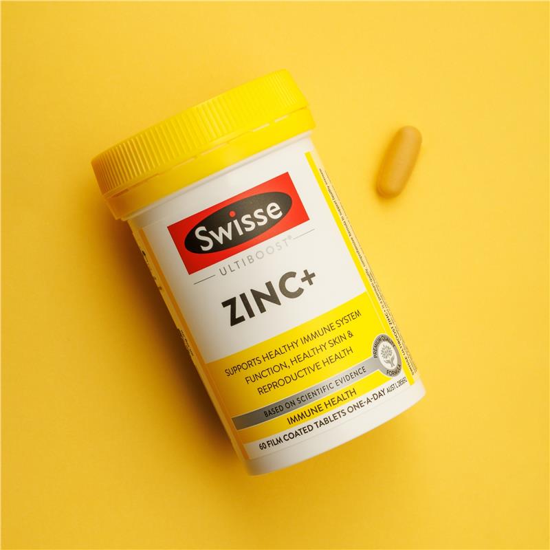 Viên uống bổ sung kẽm Swisse Ultiboost Zinc+ 60 viên 