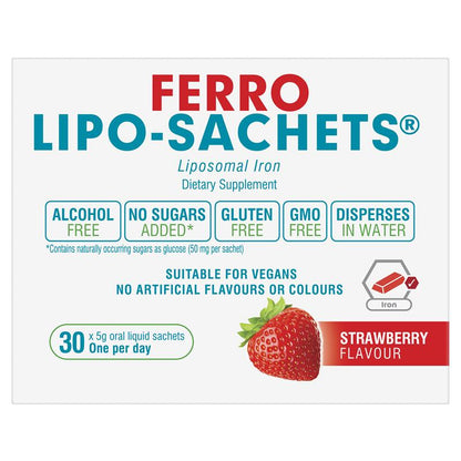 Lipo-Sachets Ferro Strawberry 5g 30 Gói 