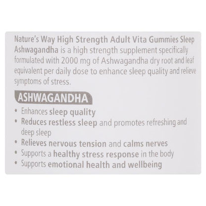 Kẹo dẻo Nature's Way Adult Vita Gummies không đường hỗ trợ giấc ngủ cường độ cao 40 viên 