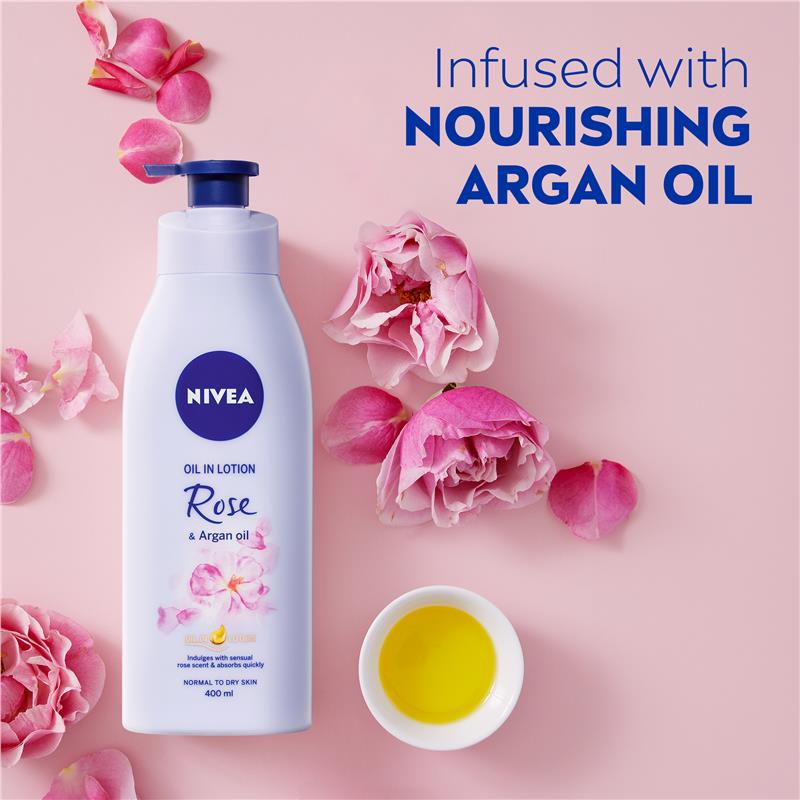 NIVEA Oil in Lotion Rose & Argan Oil Body Lotion 400ml