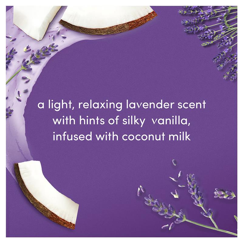 Sữa tắm tẩy tế bào chết Dove hương hoa oải hương và sữa dừa nghiền nát 298g 