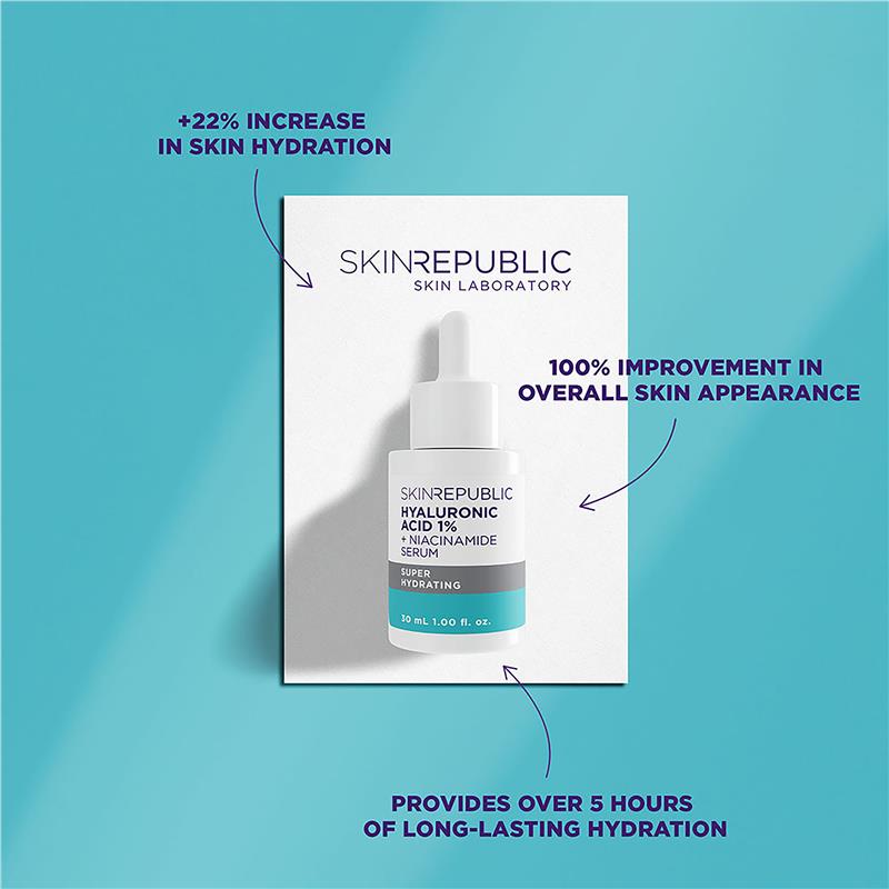 Skin Republic Hyaluronic Acid 1% + Niacinamide 2% Serum 30ml