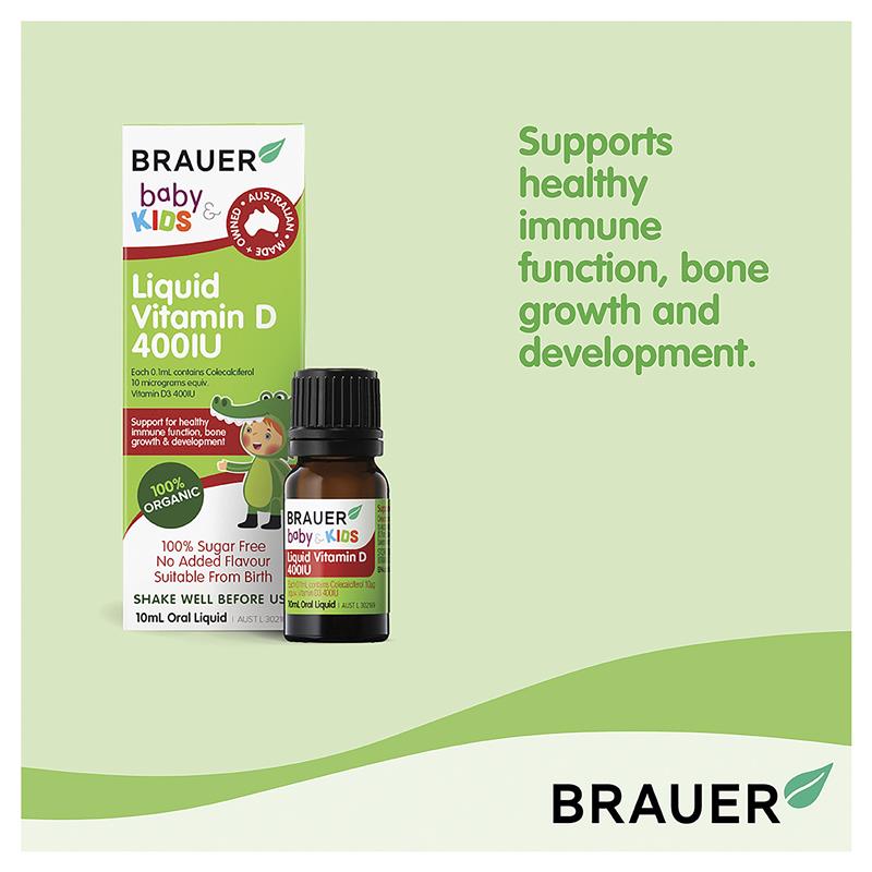 Brauer 儿童维生素 D 液体 400IU 10ml 