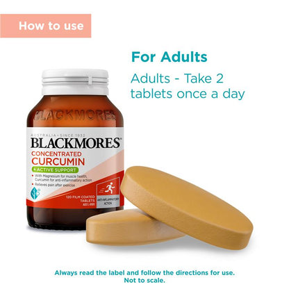 Blackmores Concentrated Curcumin + Active Support 120 Tablets