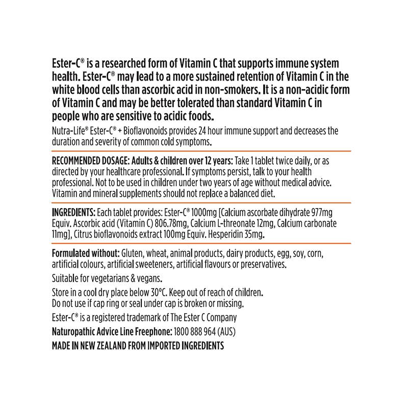 Nutra-Life Ester C + Bioflavonoids 100 Viên 