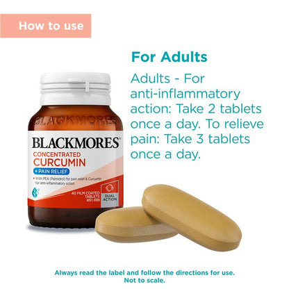 Blackmores Concentrated Curcumin + Pain Relief 40 Tablets