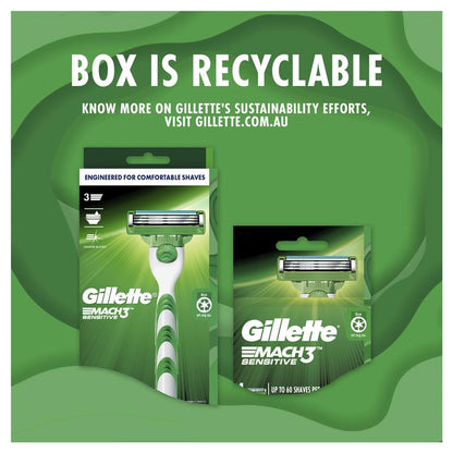 Gillette Mach 3 Sensitive 8 Gói 