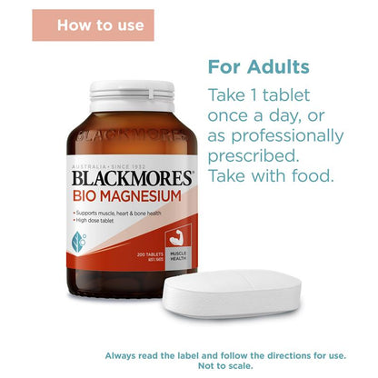 Blackmores 生物镁肌肉健康维生素 200 片超值装