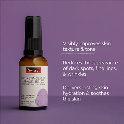 Huyết thanh tăng cường tái tạo da Swisse Beauty Bio-Retinol Vitamin B3 10% 30ml 