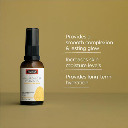 Swisse Beauty Hyaluronic 2% Vitamin B5 Glow Booster Serum 30ml