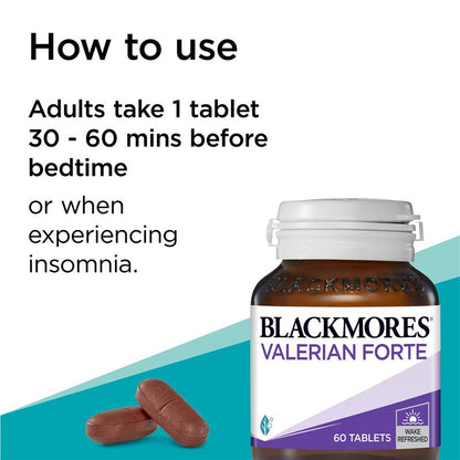 Blackmores Valerian Forte 睡眠支持维生素 60 片
