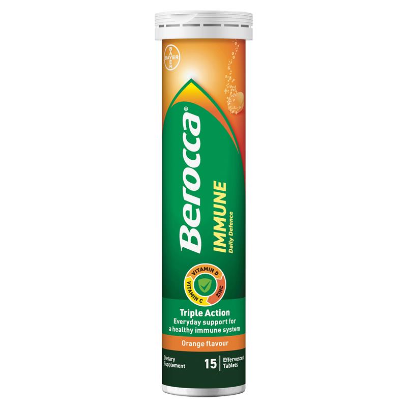 Berocca Immune Daily Defence Orange 60 Viên Sủi Bọt Size Độc Quyền 