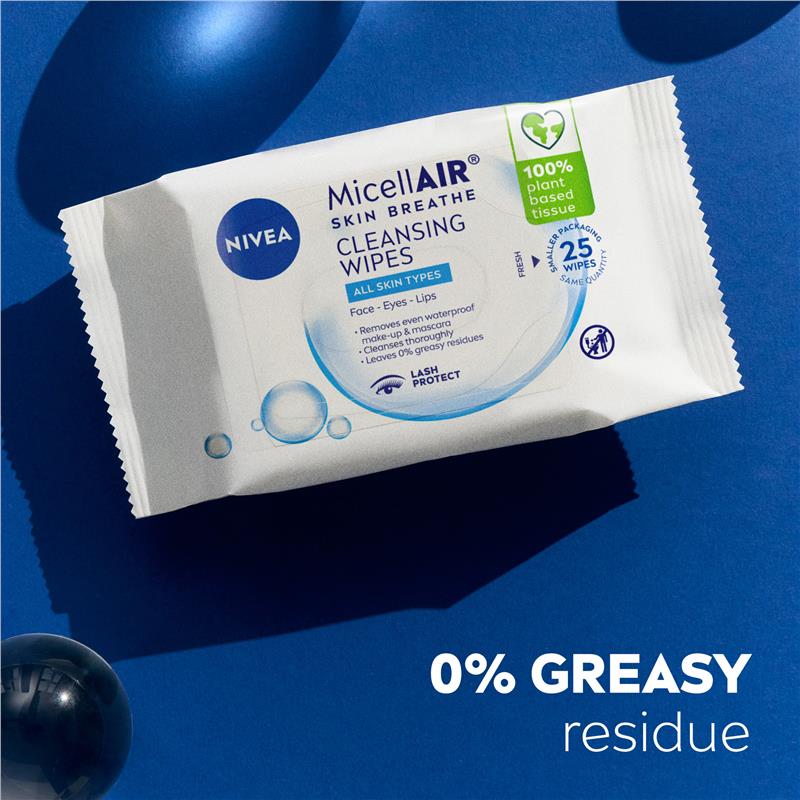 NIVEA Daily Essentials 可生物降解胶束清洁湿巾 25 片装