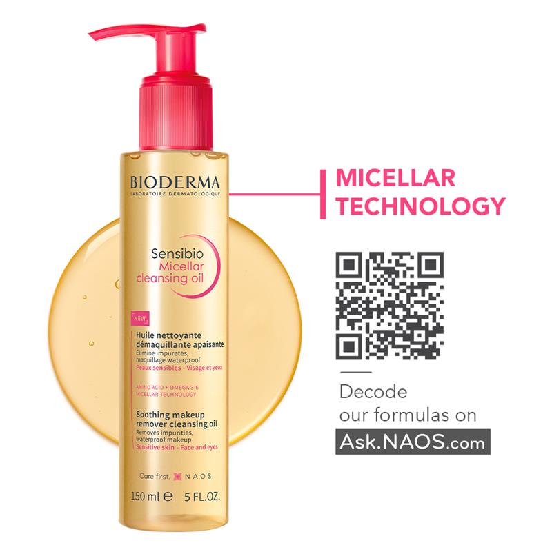 Bioderma 贝德玛 Sensibio 胶束油洁面乳 敏感肌肤专用卸妆油 150ml 