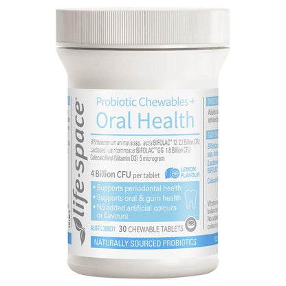 Life-Space Probiotic Chewables + Oral Health 30 Tablets