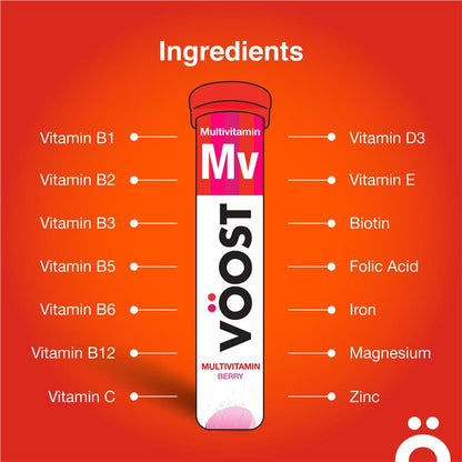 Voost Multivitamin Berry Effervescent Tablets 20 Pack