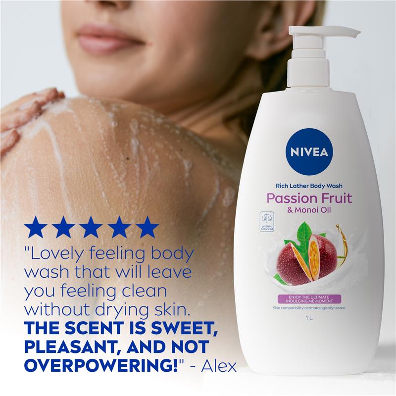 Sữa tắm NIVEA Passionfruit &amp; Monoi Oil 1L 