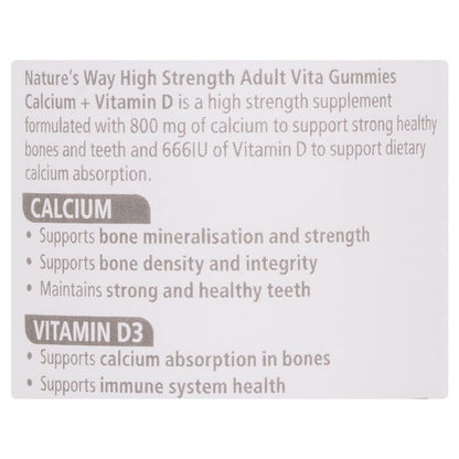 Kẹo dẻo bổ sung canxi không đường Nature's Way Adult Vita Gummies 60 viên 