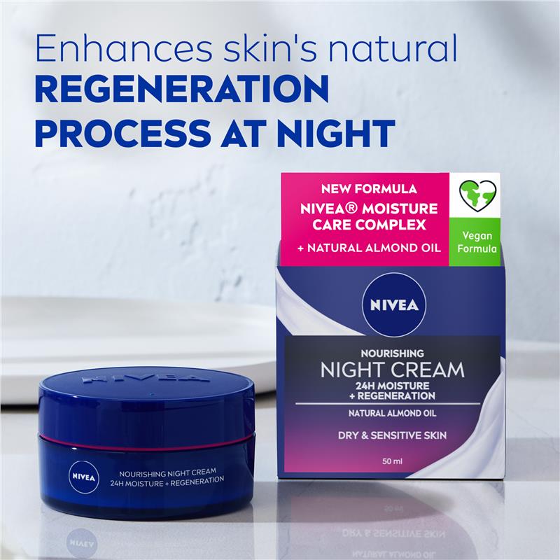 NIVEA Daily Essentials Nourishing Face Moisturiser Night 50ml