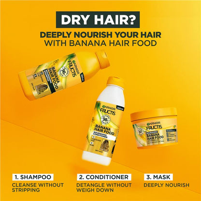 Dầu xả Garnier Fructis Hair Food Nourishing Banana dành cho tóc khô 350ml 