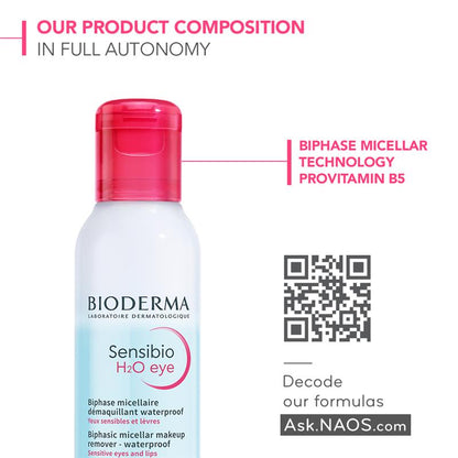 Bioderma Sensibio H2O Eye Biphasic Micellar Makeup Remover for Sensitive Skin 125ml