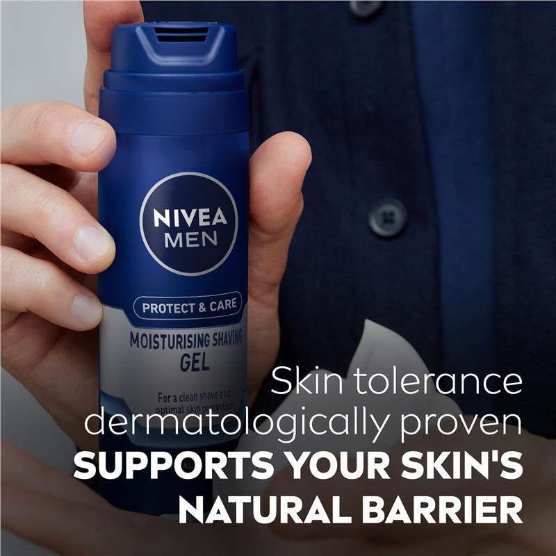 Gel cạo râu dưỡng ẩm NIVEA MEN Protect &amp; Care 200ml 