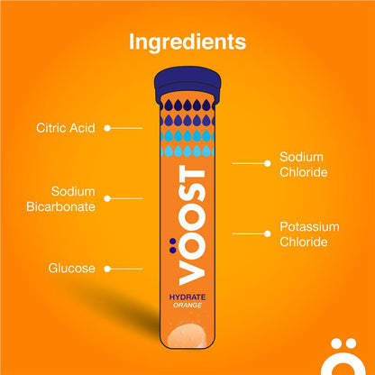 Voost Hydrate Orange Effervescent Tablets 20 Pack