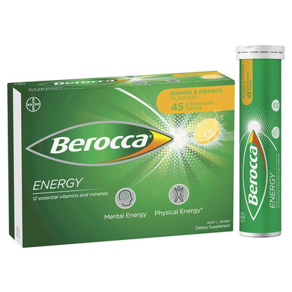 Viên sủi Berocca Energy Mango And Orange 45 viên 