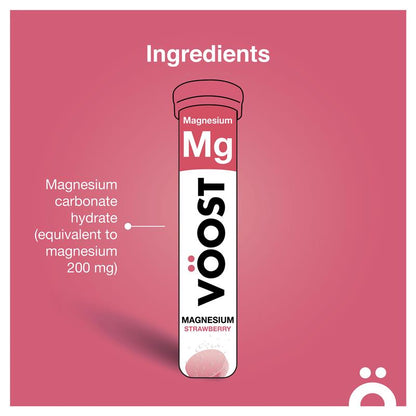 Voost Magnesium Strawberry Effervescent Tablets 20 Pack