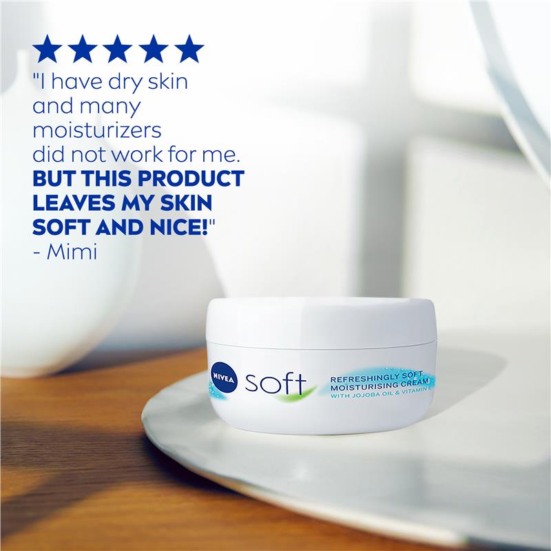 NIVEA Soft Moisturiser Cream Face Body Hands 200ml