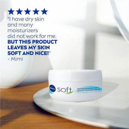 NIVEA Soft Moisturiser Cream Face Body Hands 200ml