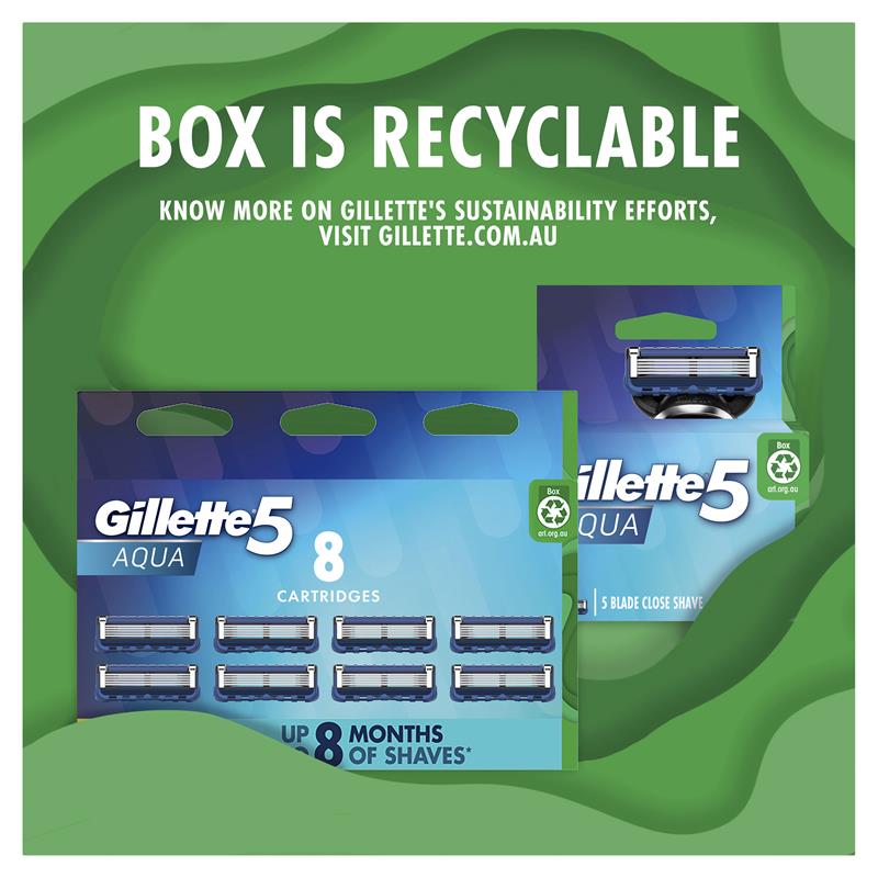 Lưỡi dao cạo râu Gillette 5 Aqua 4 gói 