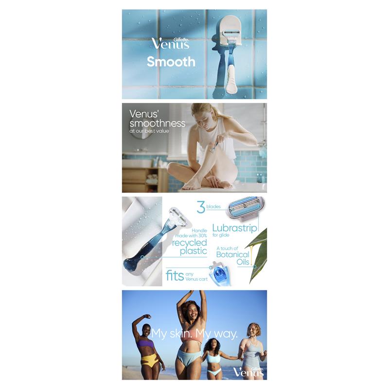 Gillette Venus Smooth Value Pack Razor Blade Refills 8 Pack