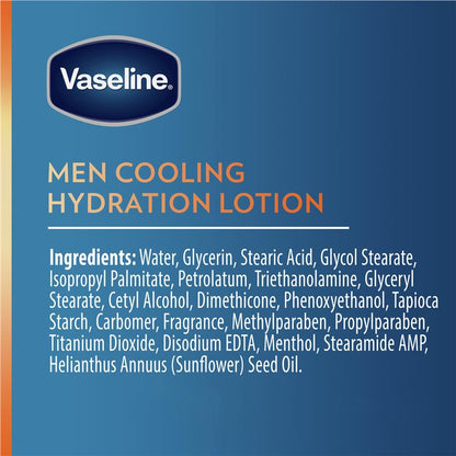 Vaseline Men Cooling Hydration 3 in 1 Body Face and Hands Lotion 400ml