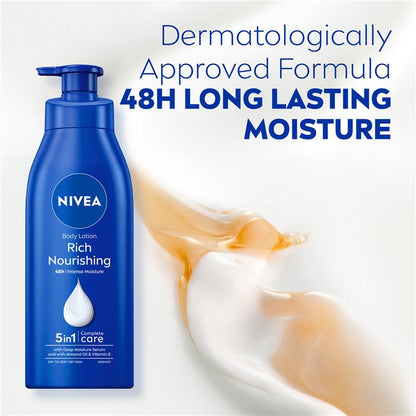 NIVEA Rich Nourishing Body Lotion Moisturiser 48H 400mL