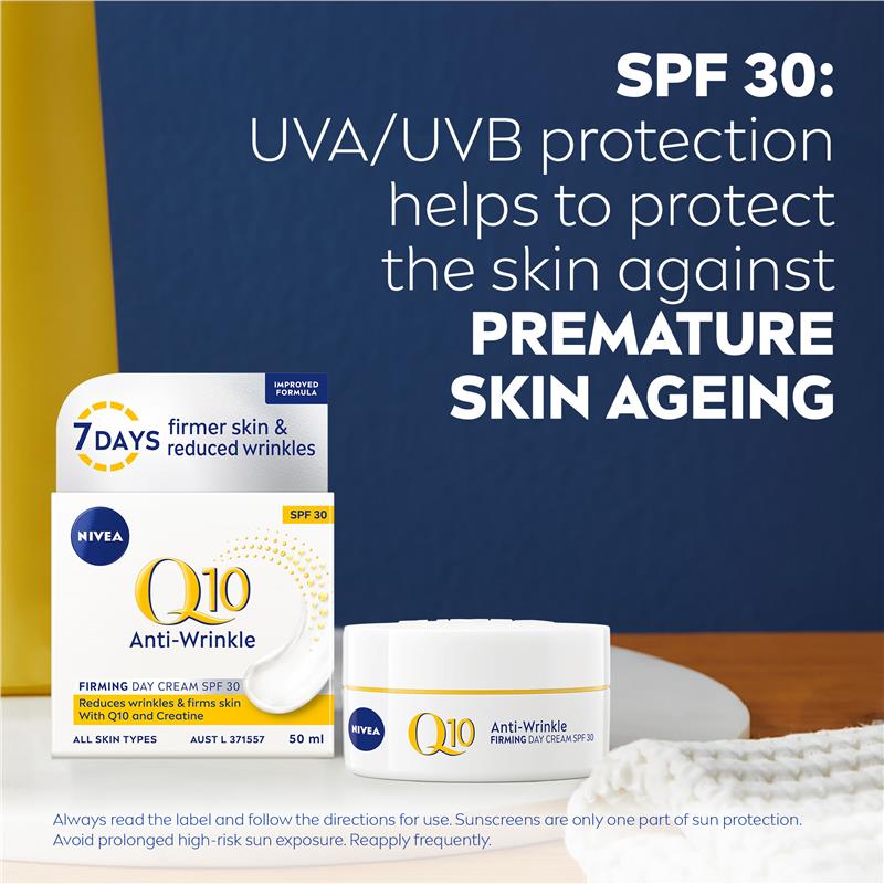 NIVEA Q10 Anti-Wrinkle Firming Day Cream SPF30 50ml