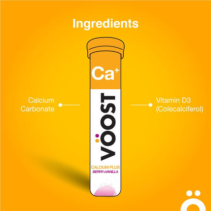 Voost Calcium + D3 Effervescent 20 Tablets