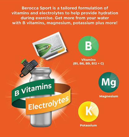 Bột điện giải Berocca Sport Cam 24 gói 